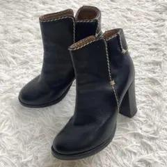 Chloe クロエ　レザー　ブーツ　ブラック　黒　ロゴ入り　35 1/2のサムネイル