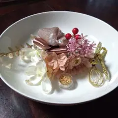 handmade❗️髪飾り13パーツセット❗️白ゴールド＆くすみピンク系　卒業式