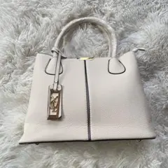 【新品・未使用】ハンドバッグ ショルダーバッグ 2WAY クリーム色