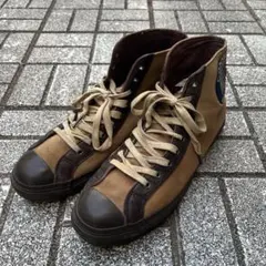 00s コンバース レザー ハイカットスニーカー ブラウン 29.5cm