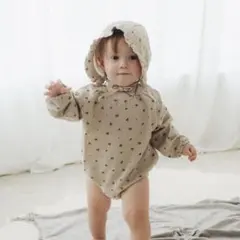 ガーゼロンパース&ボンネット　60-80㎝