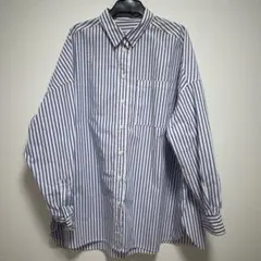 ストライプ 長袖 ボタンシャツ