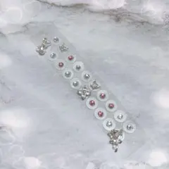 耳つぼジュエリー 20粒 ピンク シルバー 蝶 ハート