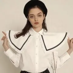 【epine】フリルレースケープ2wayブラウス 新品未使用 エピヌ