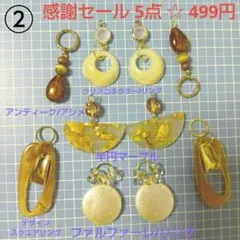 ②5点(ペア)ピアスセット　感謝セール499円