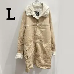 【希少】フランス製 EXI JEANS 肉厚フェイクムートンコート 裏ボア【L】のサムネイル