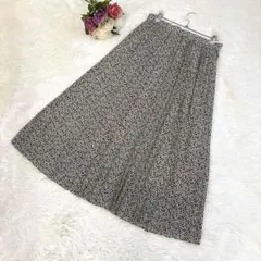 美品✨ジーユー（L）花柄プリーツ ロングスカート 総柄 ポリエステル100%