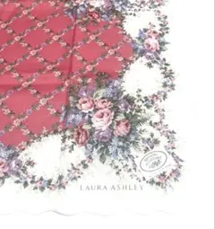 【未使用に近い】　レディース　ブランドハンカチ　LAURA ASHLEY 花柄