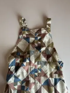 しまむら　ソフトチーズ　softcheese　パッチワークサロペット　110cm