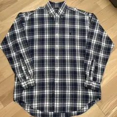 90s ポロ ラルフローレン ブレイク チェックシャツ M ネイビー系