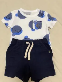 baby gap クマ柄ロンパースとショートパンツセット