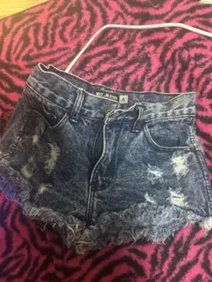 ダメージ加工 ショートパンツ S