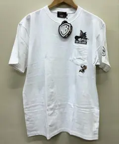 VANSON トムとジェリー コラボ 刺繍 Tシャツ ホワイト XXL