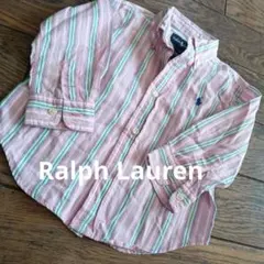 Ralph Lauren ピンクストライプシャツ 18M