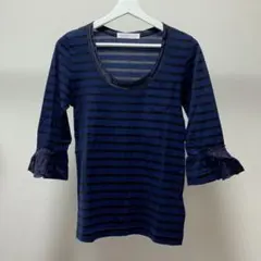 sacailuck ボーダー Tシャツ ネイビー 紺 サカイ 1のサムネイル