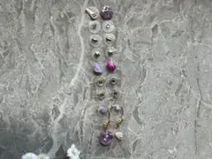 パープル　耳ツボジュエリー