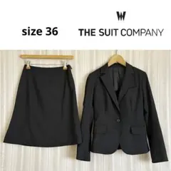 THE SUIT COMPANY 黒ビジネススカートスーツ36