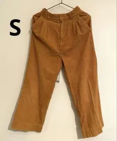 LAKOLE コーデュロイタックワイドパンツ　マリーゴールドS