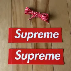 【新品おまけ付き】ナイキエアフォース1 supreme シューレース 赤靴紐