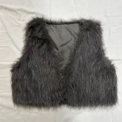 大人気　ファーベスト　ベスト　ダークグレー　Lサイズ
