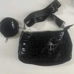 新品未使用 SIMYONシミョンショルダーバッグ あみあみバック ブラック