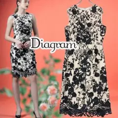 ダイアグラム グレースコンチネンタル マルチ刺繍 タイト ワンピース