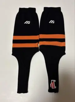 ミズノ 野球用ストッキング ブラック×オレンジのサムネイル