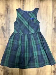 ワンピース☆女の子用120cm☆BeBe グリーン タータンチェック