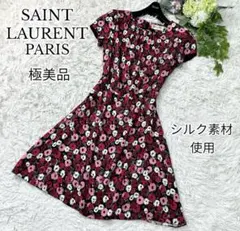 Paul Stuart ポールスチュアート シルク100 ペイズリー ワンピース