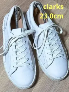 【定番】クラークス　クラフトカップウォーク（ホワイトレザー）23.0cmのサムネイル