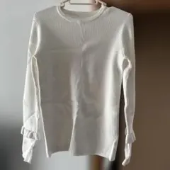 リブニット長袖白