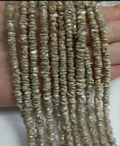 [難あり]淡水パール　ケシ　1本売り　約39cm