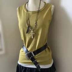 y2kフェアリーグランジ森ガール姫ギャル平成ギャル00s編み込みストラップタンクのサムネイル