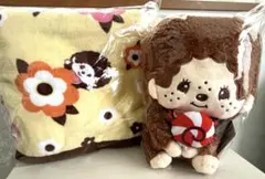 【新品】モンチッチ　花柄 ふんわり ブランケット ぬいぐるみ　セット
