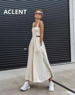 aclent アイボリー キャミワンピース