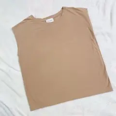 UNITED ARROWS ベージュ ノースリーブ カットソー