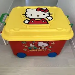 【平成レトロ】新品　ハローキティ　おもちゃ箱　収納ケース　衣装ケース　　コンテナ sanrio 折りたたみコンテナ M ハローキティ コンテナ 収納