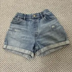 ユニクロ　デニムショートパンツ　120 ダメージ加工