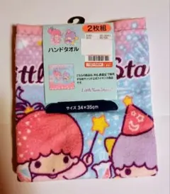 しまむら　七夕デザイン　キキララ花火　リトルツインスターズ ハンドタオル　2枚組のサムネイル