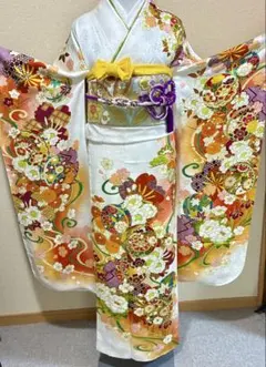 振袖5点セット　正絹　美品　未使用品　成人式　前撮り　結婚式