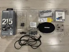 SHURE SE215 有線イヤホン ブラック ゲーミングヘッドホン ケース付