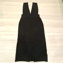 GU ブラックニットジャンパードレス ワンピース