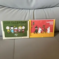 2026年 スヌーピー 、ムーミン 卓上カレンダー