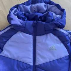 adidasアディダス 紫 ダウンコート 150cm 美品