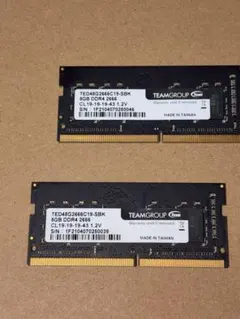 Team DDR4-2666 8GB ノートPC用メモリ 2枚セット - メルカリ
