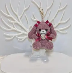 垂れ耳うさぎあみぐるみキーホルダー 469