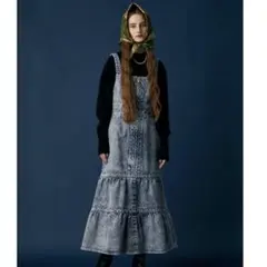 moussy DENIM TIERED ドレス ワンピース