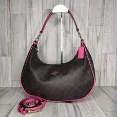50 COACH コーチ　シグネチャー　2WAY ハンドバッグ ショルダーバッグ