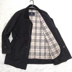 バーバリーロンドン コート ノバチェック ライナー スエード コーデュロイ襟 M