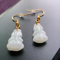 翡翠 天然石 本翡翠 翡翠ピアス ミャンマー産本翡翠 ピアス